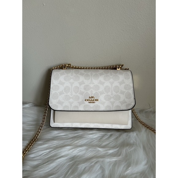Coach Handbags - Coach Klare Crossbody Bag Signature Canvas White Beige Colorblock 91019